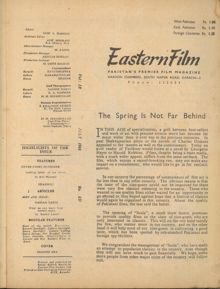 Eastern Film (July, 1968)