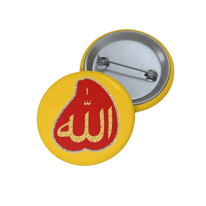 Allah in Blood Drop Pin Button KHAJISTAN