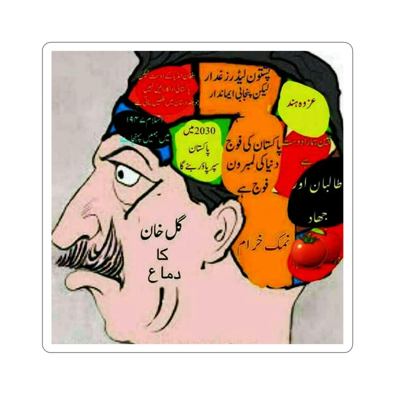 Gul Khan's Brain (Urdu) Sticker KHAJISTAN