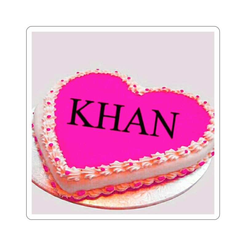 Khan on Fresh Cream Cake Sticker KHAJISTAN