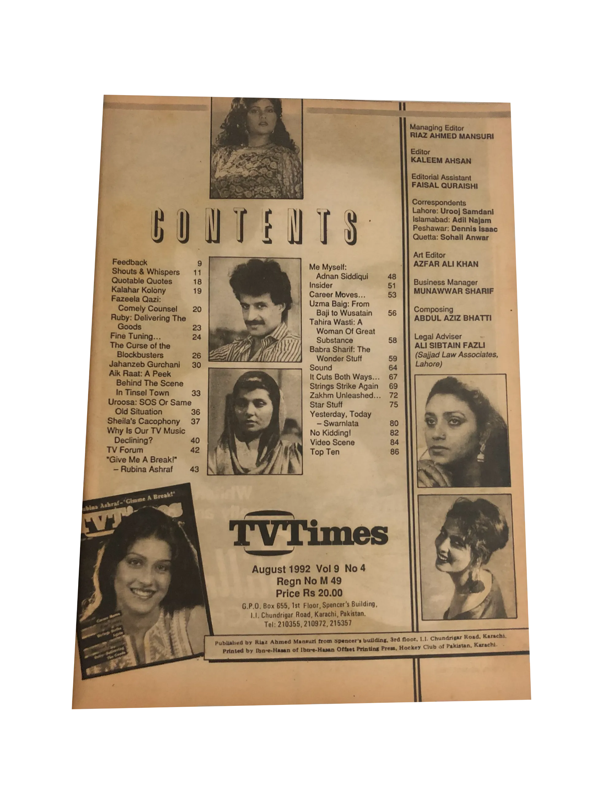 11 Issues of T.V Times (1985-95, Urdu, English) - KHAJISTAN™