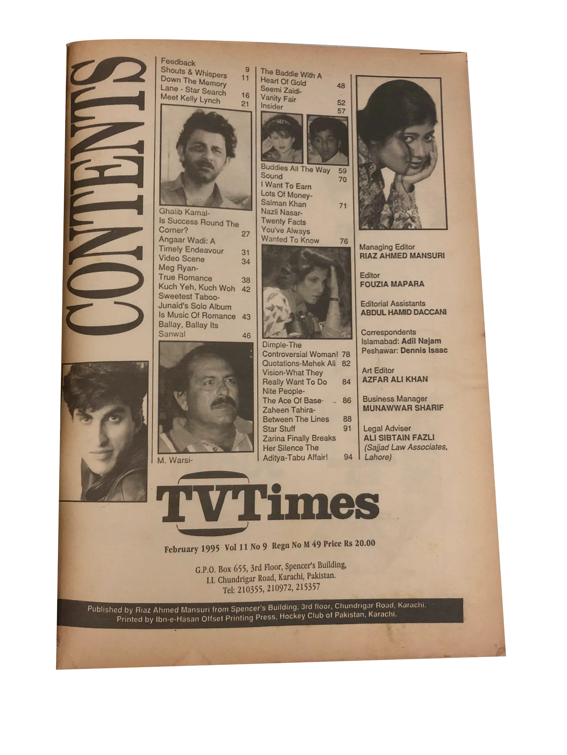 11 Issues of T.V Times (1985-95, Urdu, English) - KHAJISTAN™