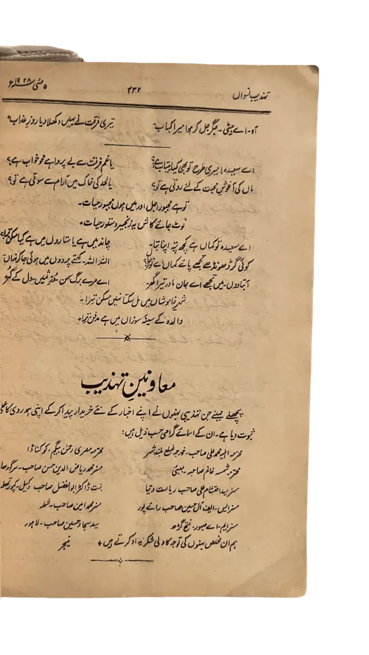 150 Issues of Tehzeeb-E-Niswan (1926-1938, British India) - KHAJISTAN™