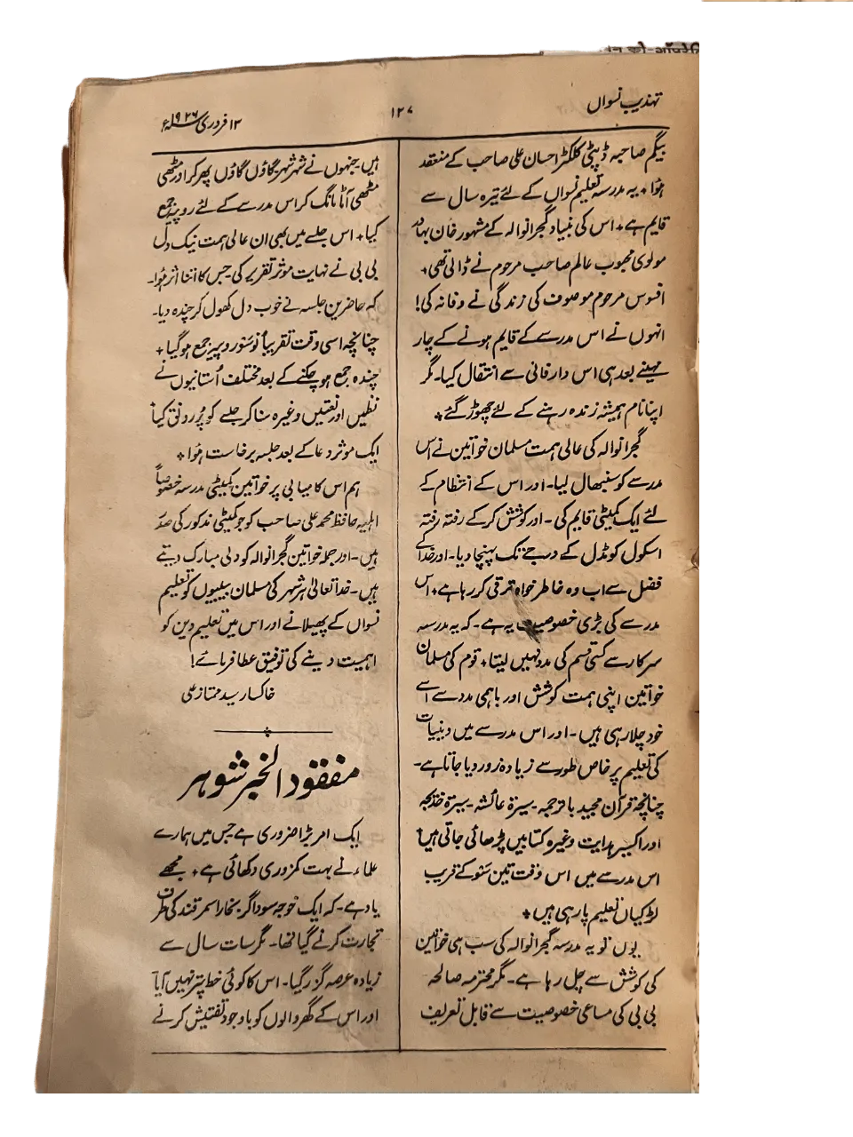 150 Issues of Tehzeeb-E-Niswan (1926-1938, British India) - KHAJISTAN™