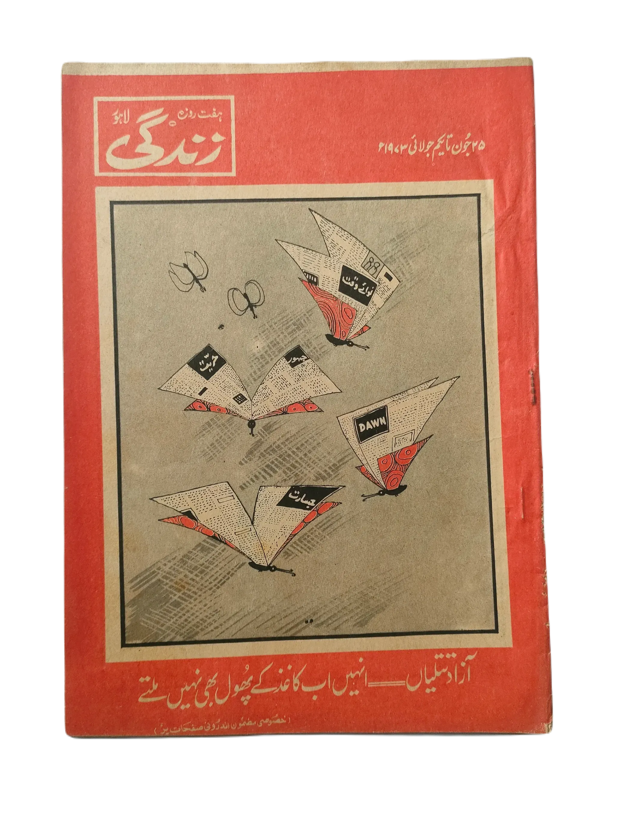 154 Issues of Weekly Zindagi (1969-1979, Lahore, Urdu) - KHAJISTAN™