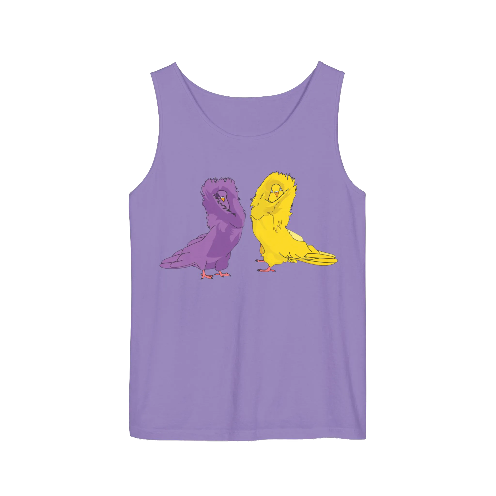 Colorful Judgmental Pigeons Tank Top for Fun Summer Vibes