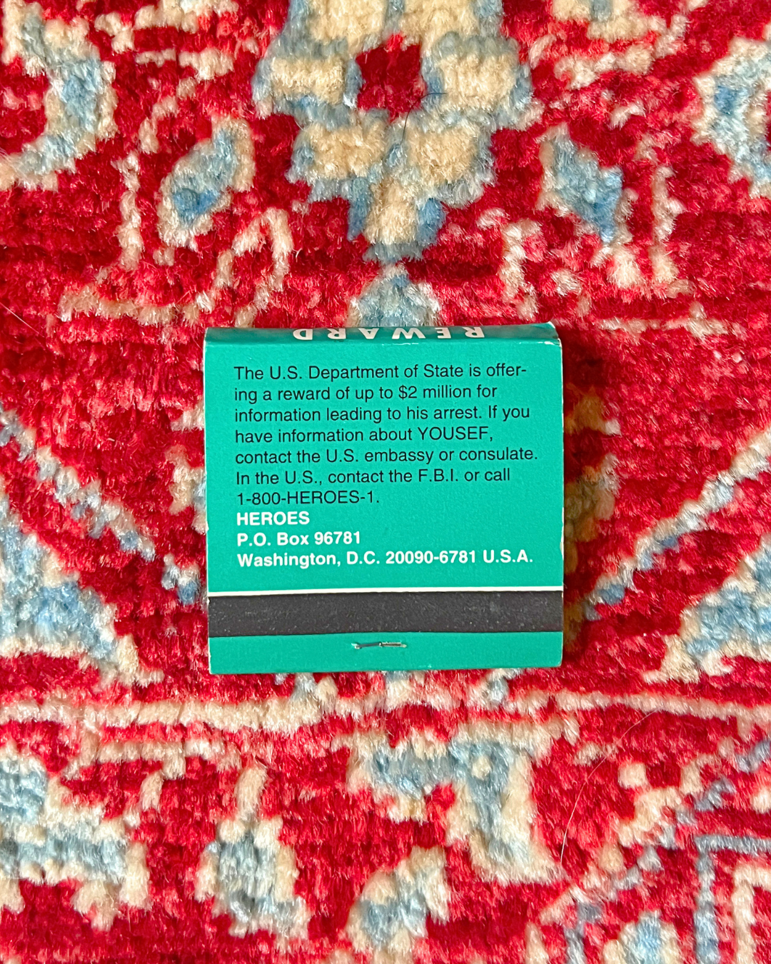 U.S. State Department Reward Matchbooks, c. 1995–2005 – Set of 11