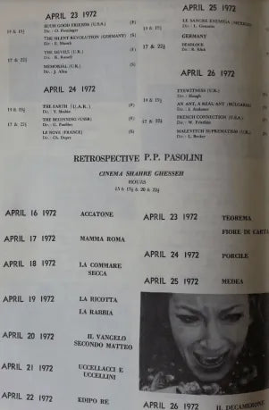 1st Edition Tehran International Film Festival (April , 1972 Pre Festival No.4) - KHAJISTAN™