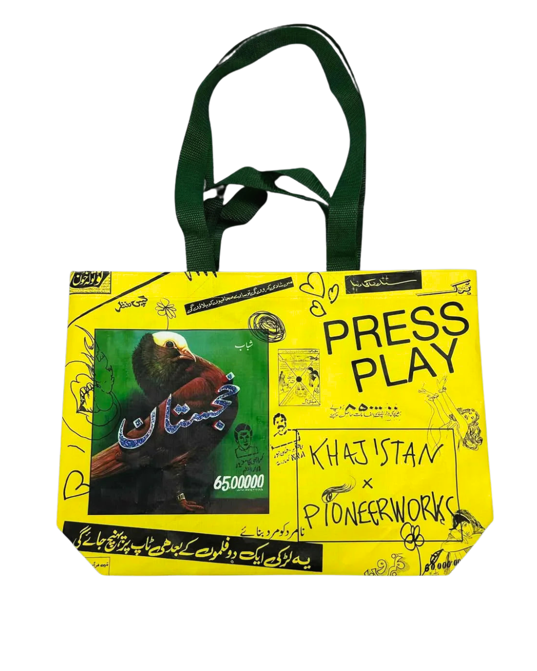 Khajistan x Press Play Grocery Bag