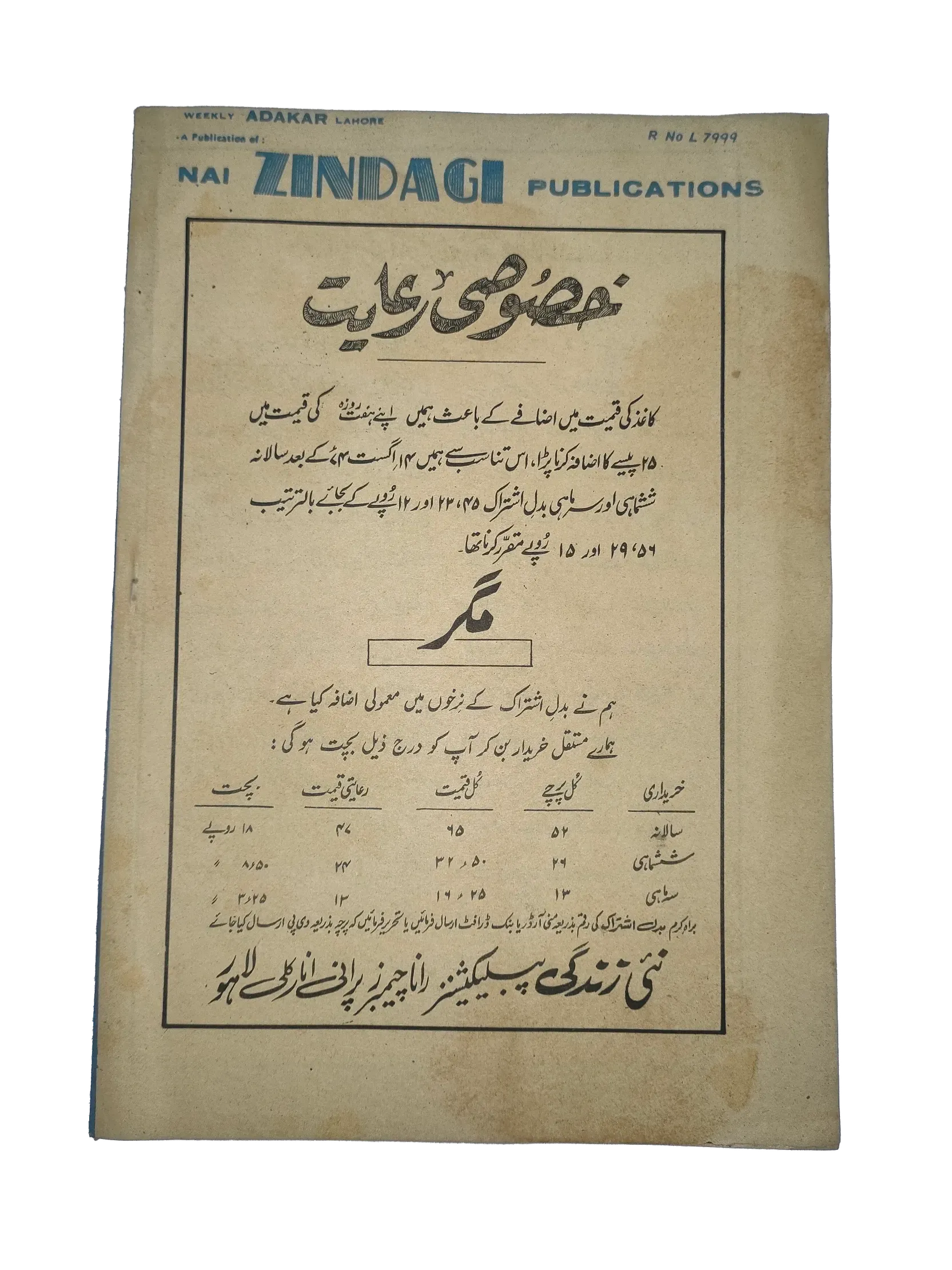 38 Issues of Weekly Adakaar (1972-1975, Pakistan, Urdu) - KHAJISTAN™