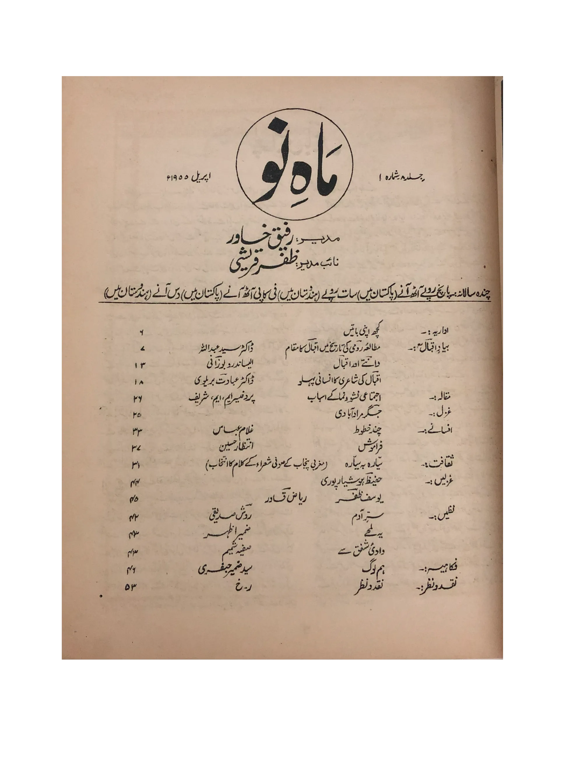 39 Issues of Mah-i-Nau (1949-1978, Karachi, Urdu) - KHAJISTAN™