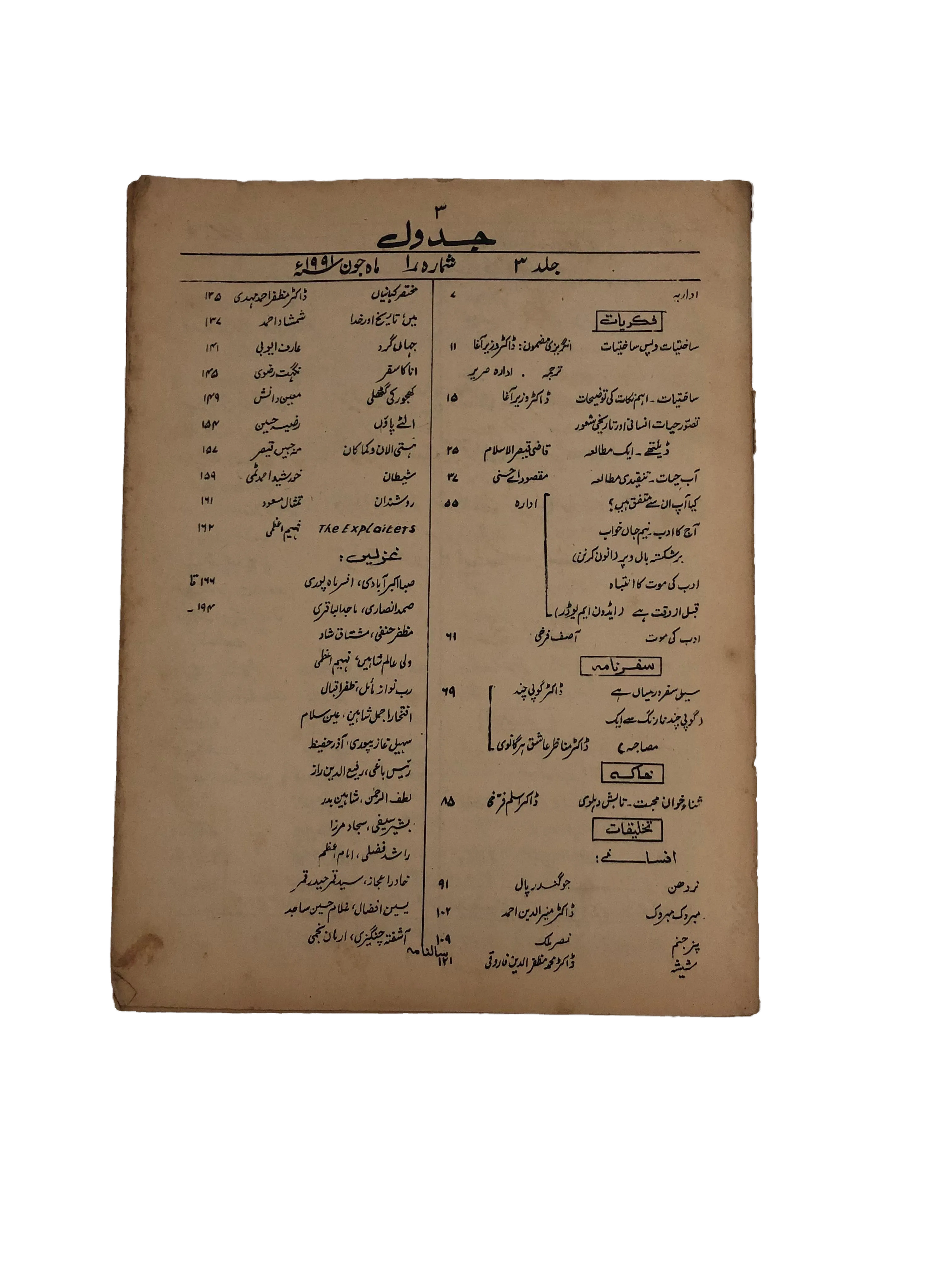 4 Issues of Monthly Sareer (1991-2002, Karachi, Urdu) - KHAJISTAN™