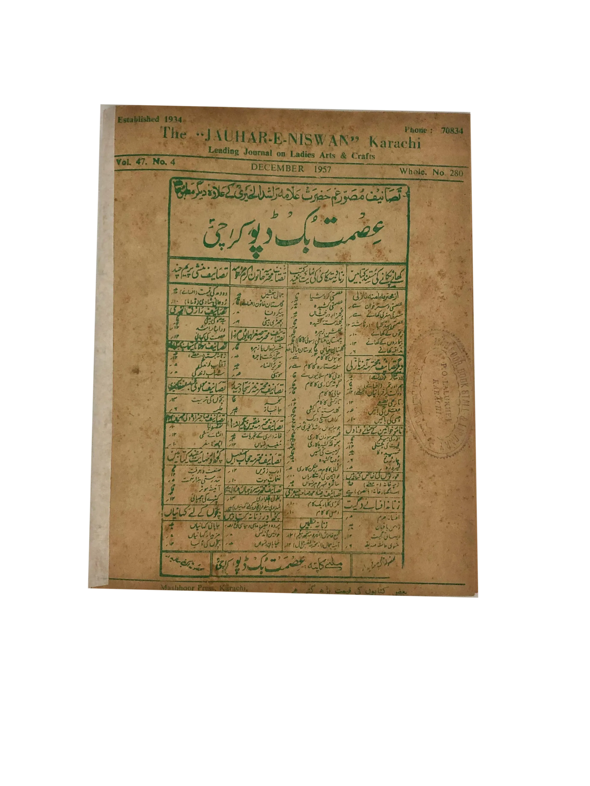 47 Issues of Jauhar-e-Niswan (1956-1960, Urdu) - KHAJISTAN™