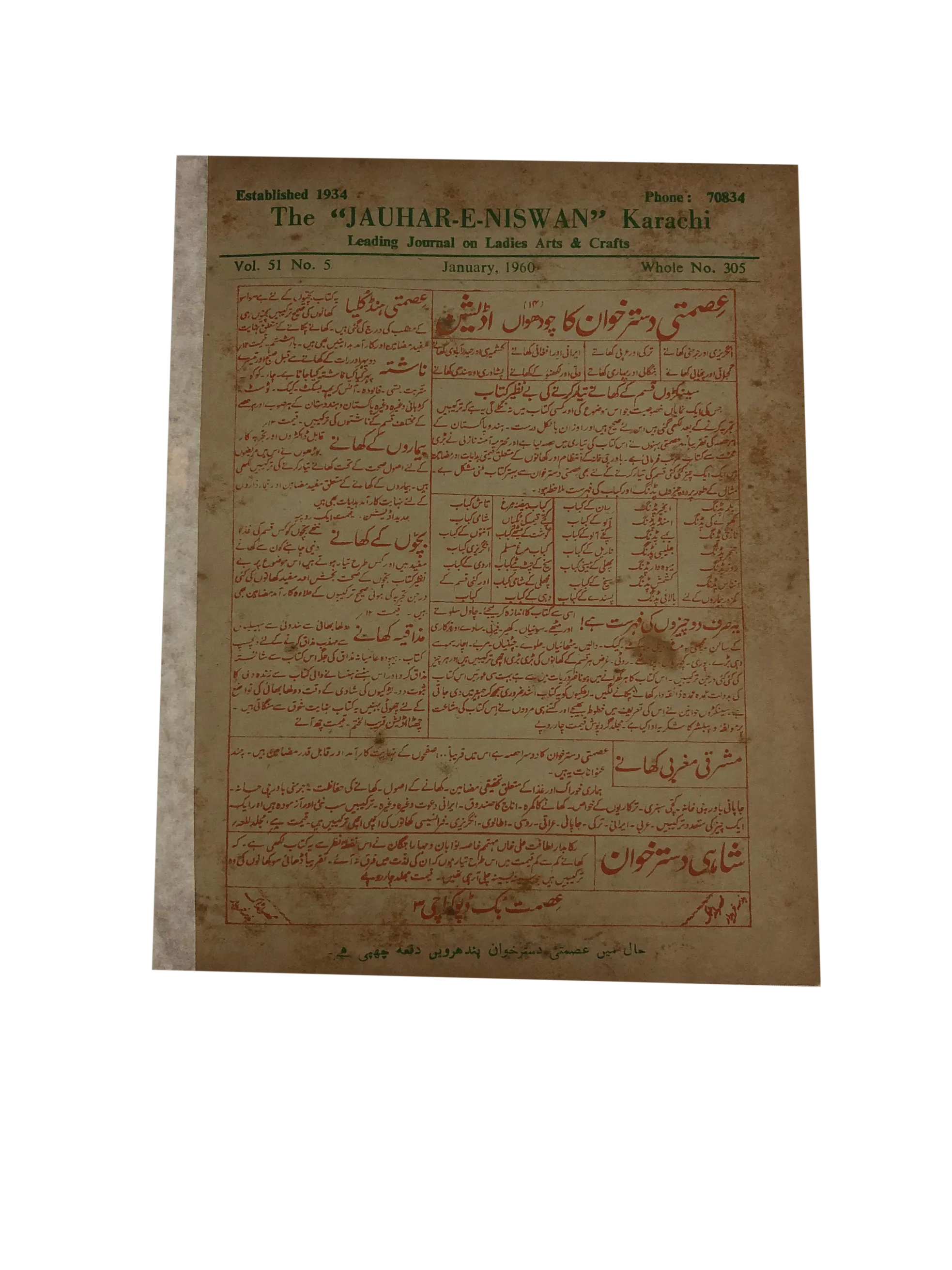 47 Issues of Jauhar-e-Niswan (1956-1960, Urdu) - KHAJISTAN™