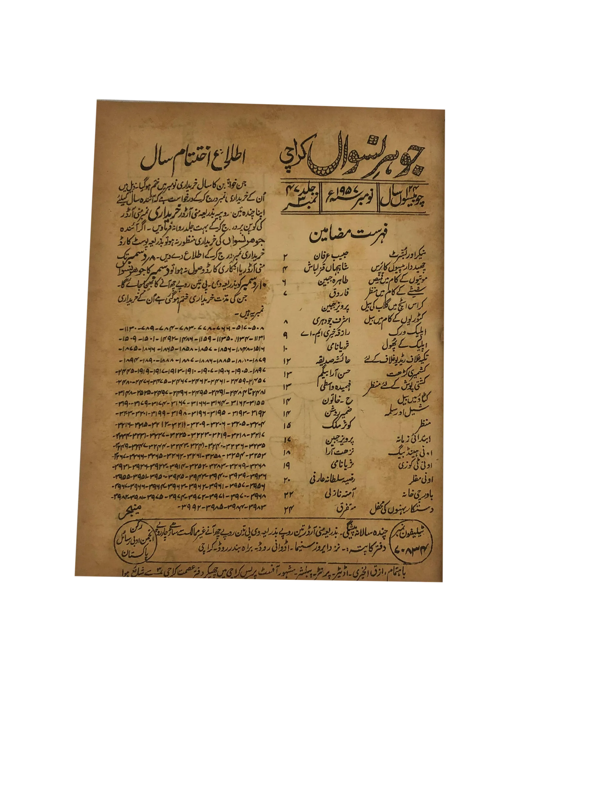 47 Issues of Jauhar-e-Niswan (1956-1960, Urdu) - KHAJISTAN™