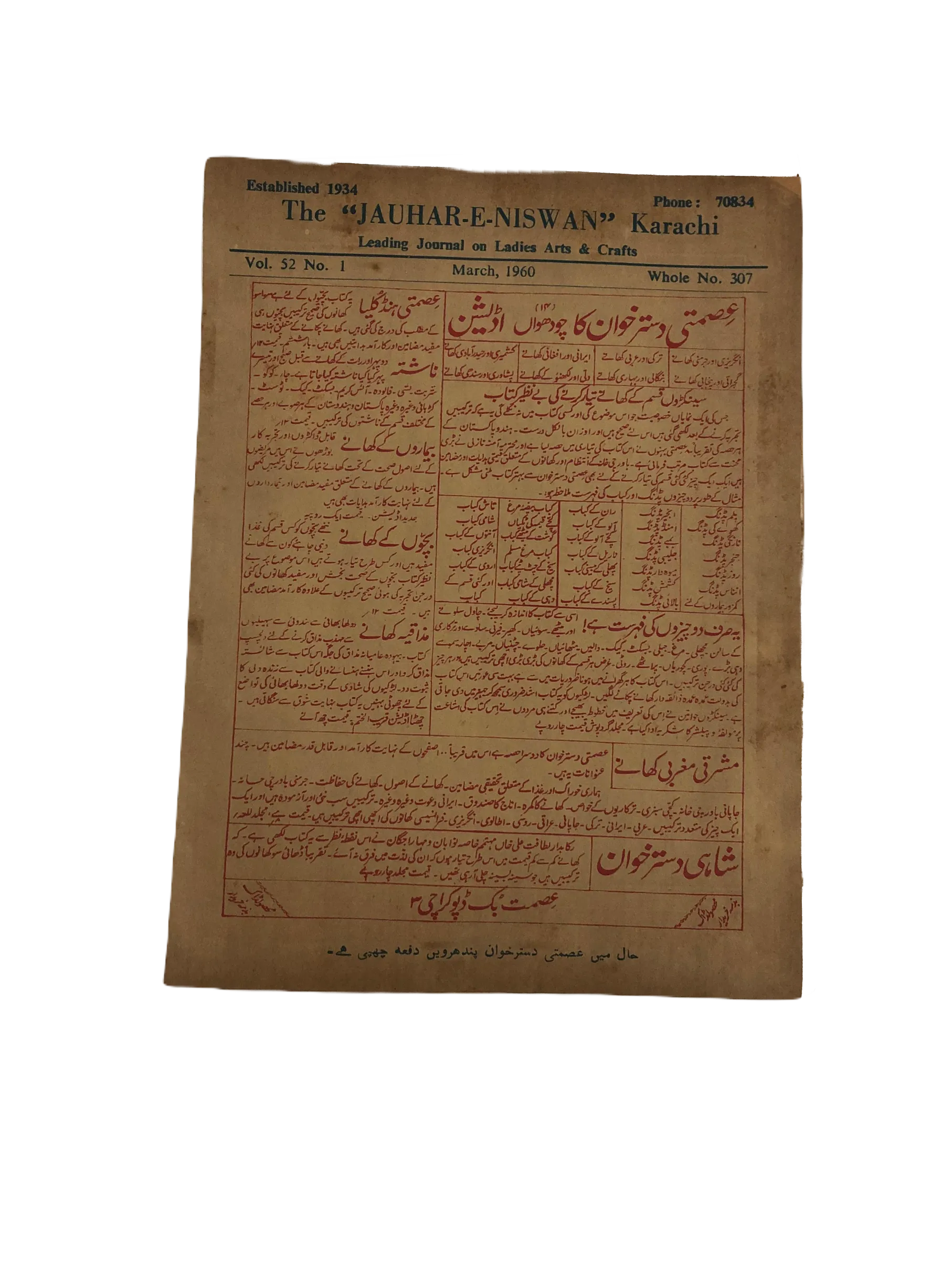 47 Issues of Jauhar-e-Niswan (1956-1960, Urdu) - KHAJISTAN™