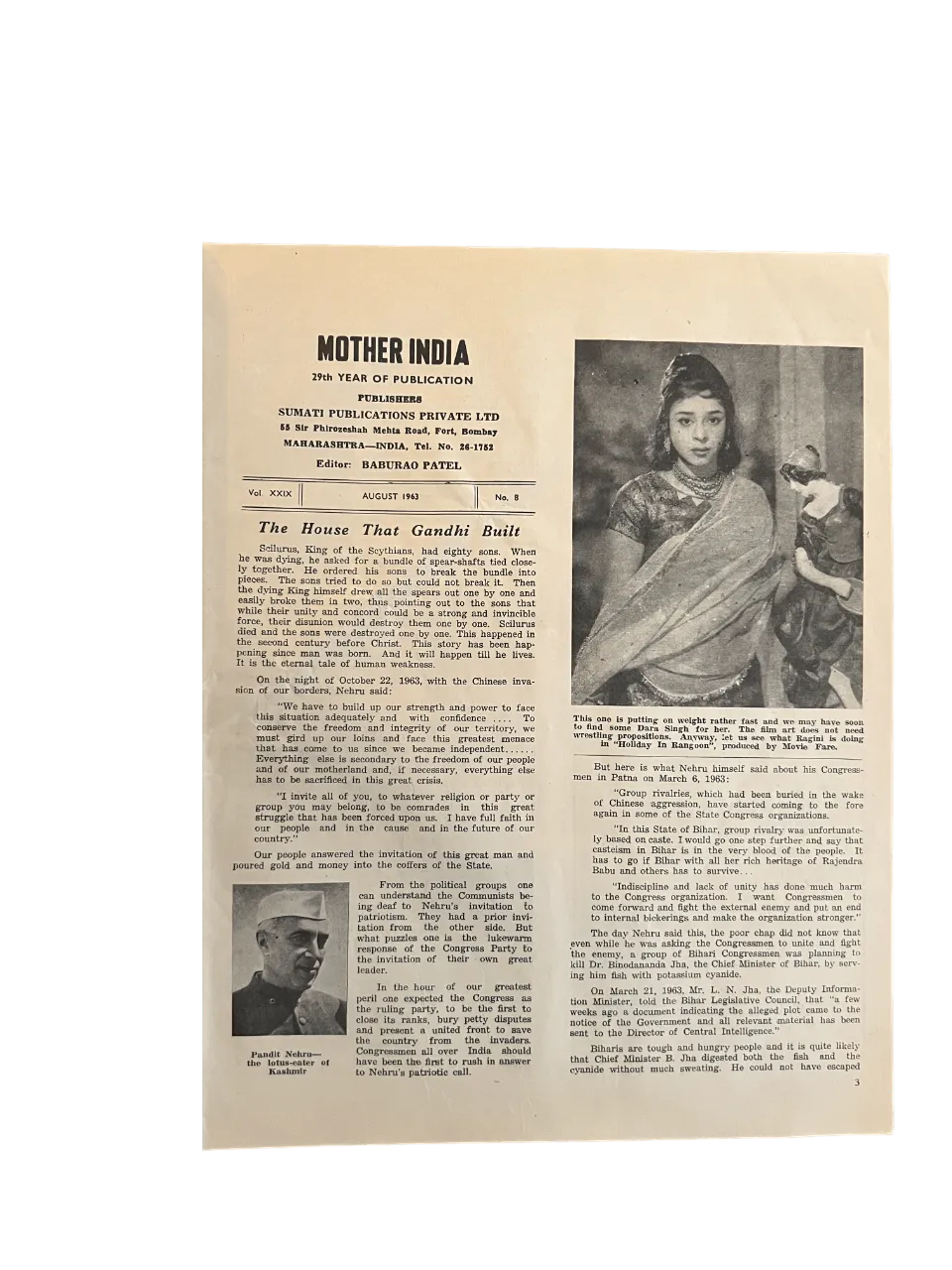 60 Issues of Mother India (1960s, India) - KHAJISTAN™