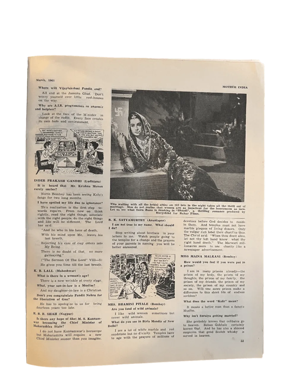 60 Issues of Mother India (1960s, India) - KHAJISTAN™