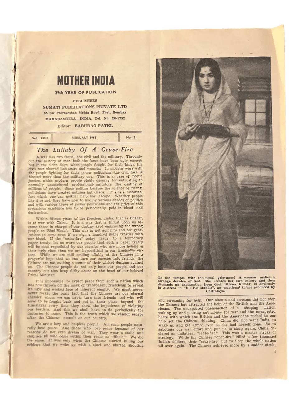 60 Issues of Mother India (1960s, India) - KHAJISTAN™