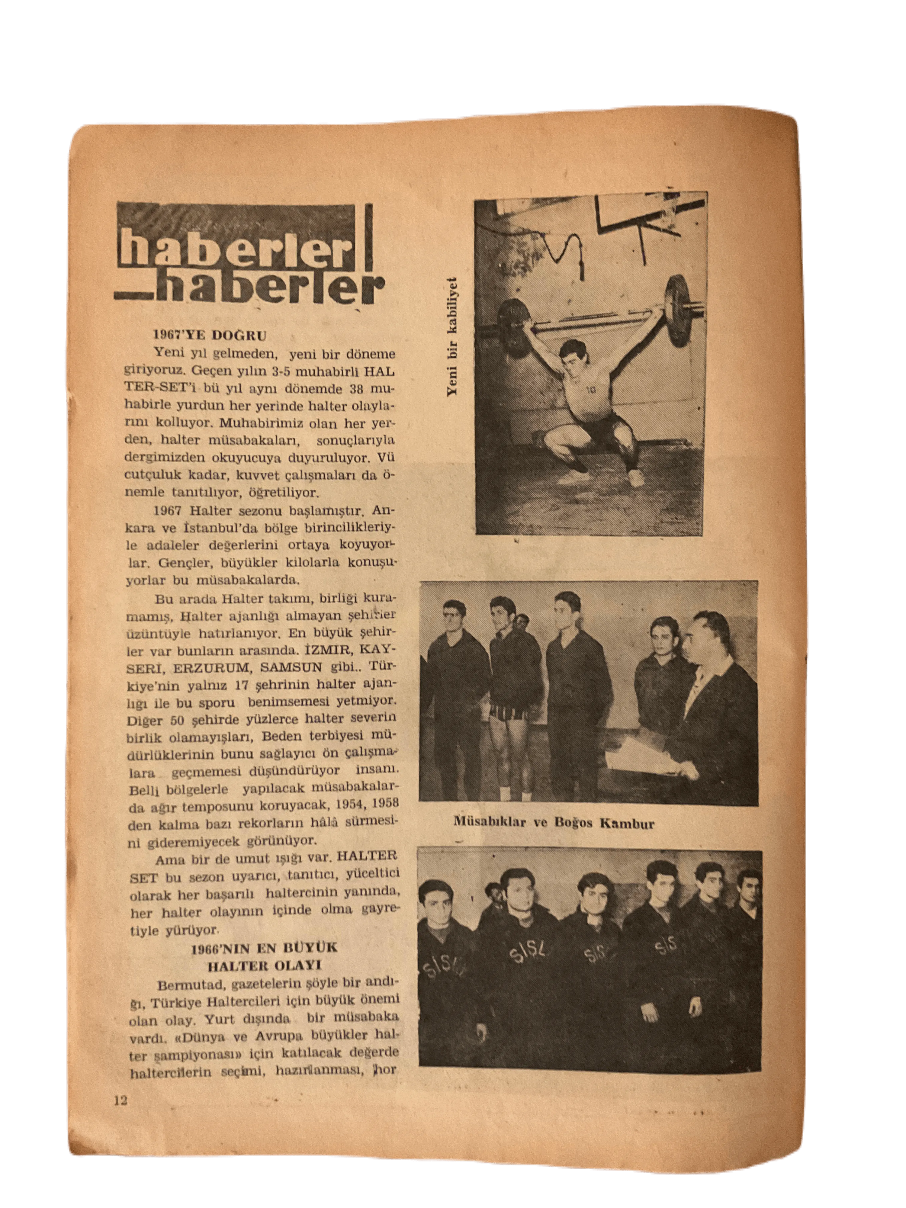 7 Issues of Halter-Set (1966-1967, Turkish Monthly Weightlifting Instructional Magazines, Turkey) - KHAJISTAN™