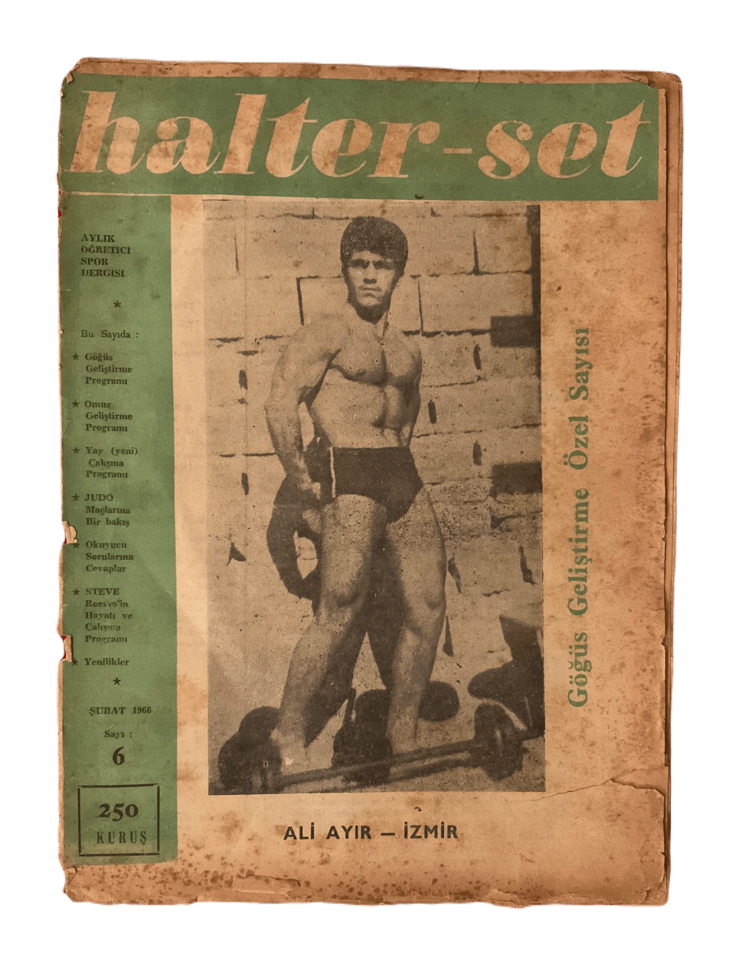 7 Issues of Halter-Set (1966-1967, Turkish Monthly Weightlifting Instructional Magazines, Turkey) - KHAJISTAN™