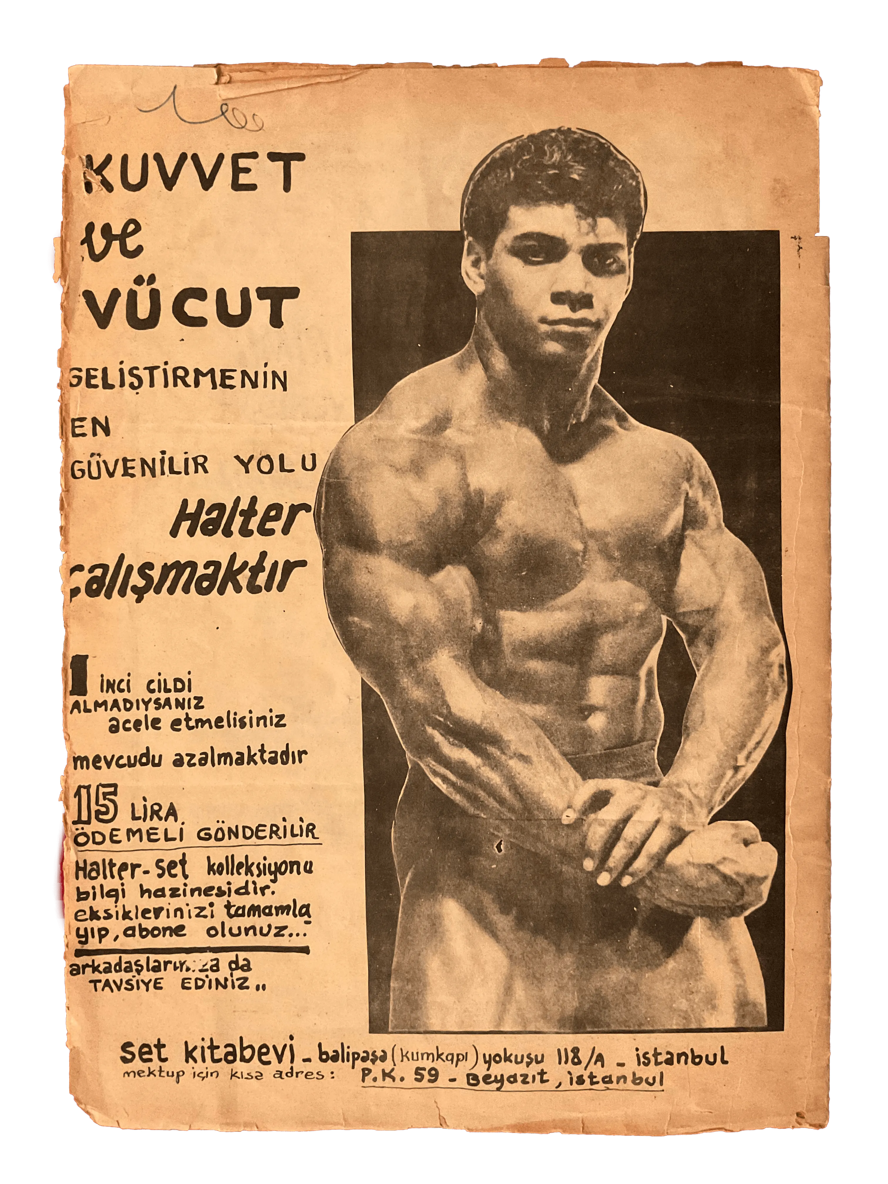 7 Issues of Halter-Set (1966-1967, Turkish Monthly Weightlifting Instructional Magazines, Turkey) - KHAJISTAN™