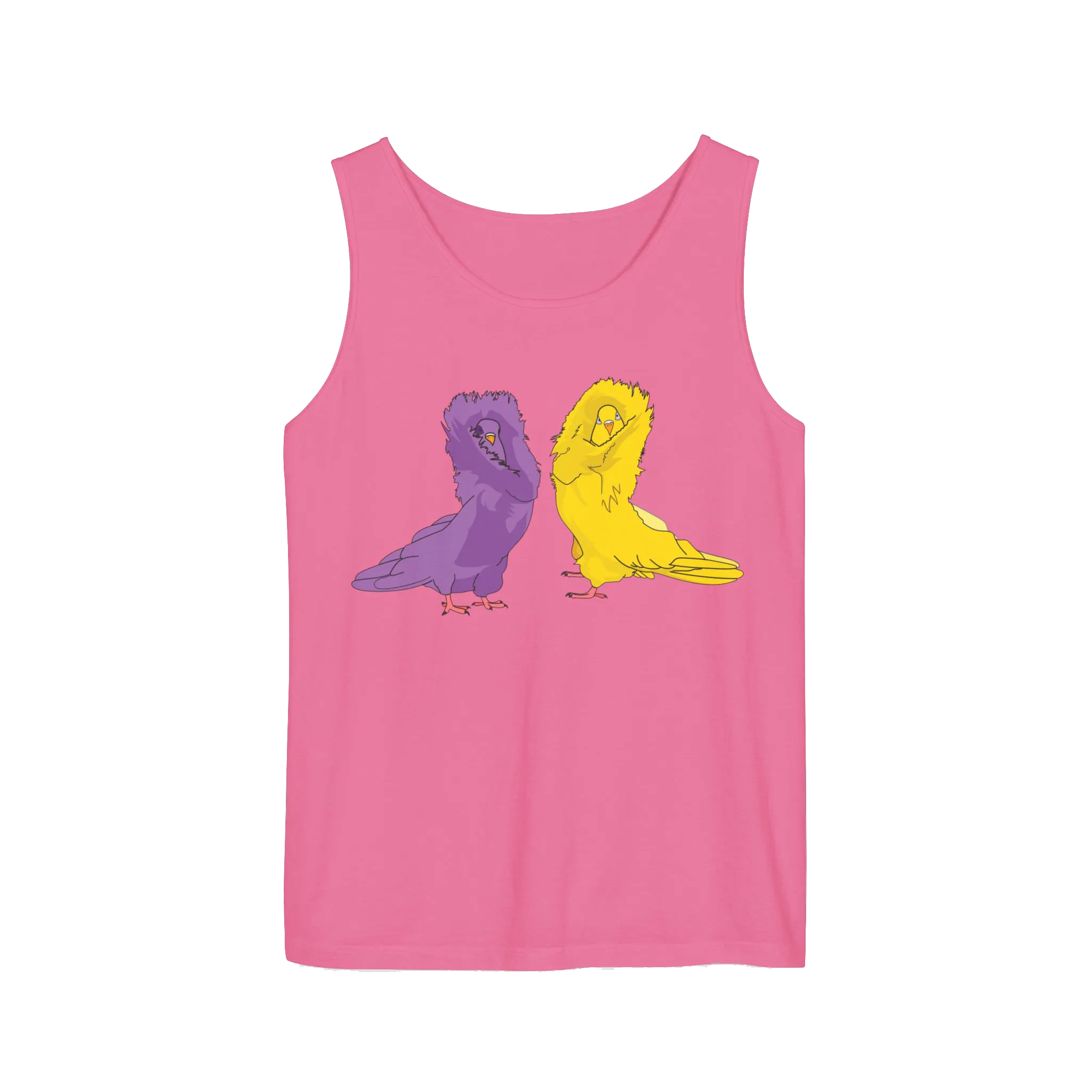 Colorful Judgmental Pigeons Tank Top for Fun Summer Vibes