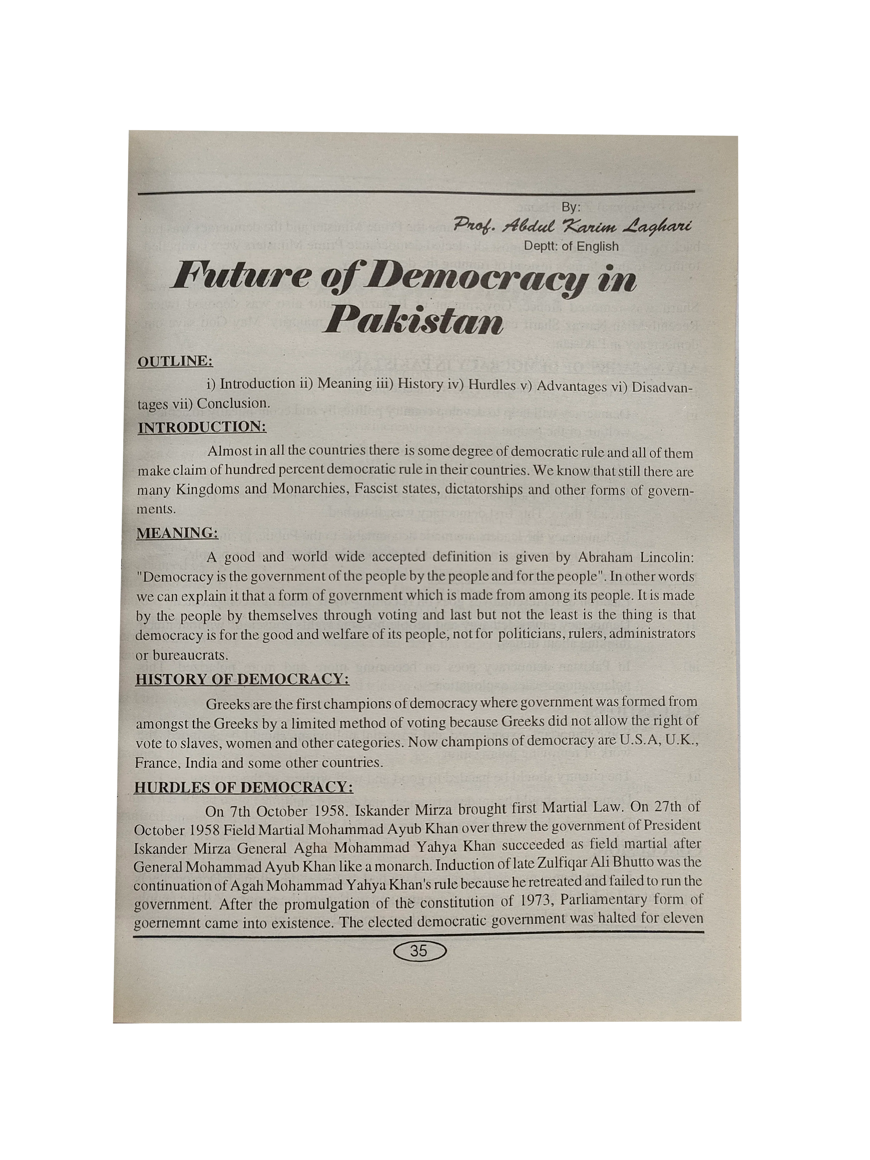 Phuleli (English, Sindhi, Urdu, 1997)