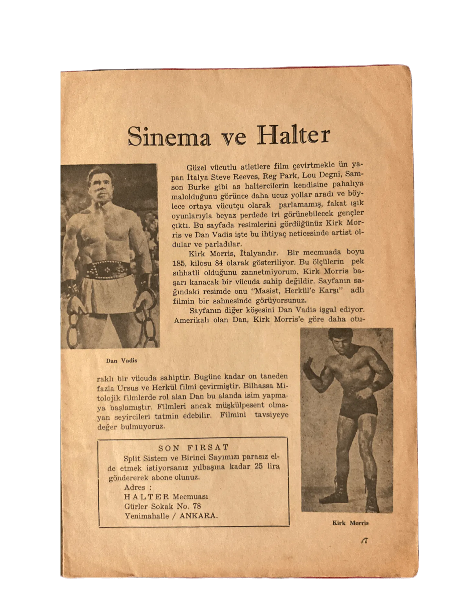 1963-74 Halter (Turkish Monthly Weightlifting Magazine) | 12 Issues - KHAJISTAN™