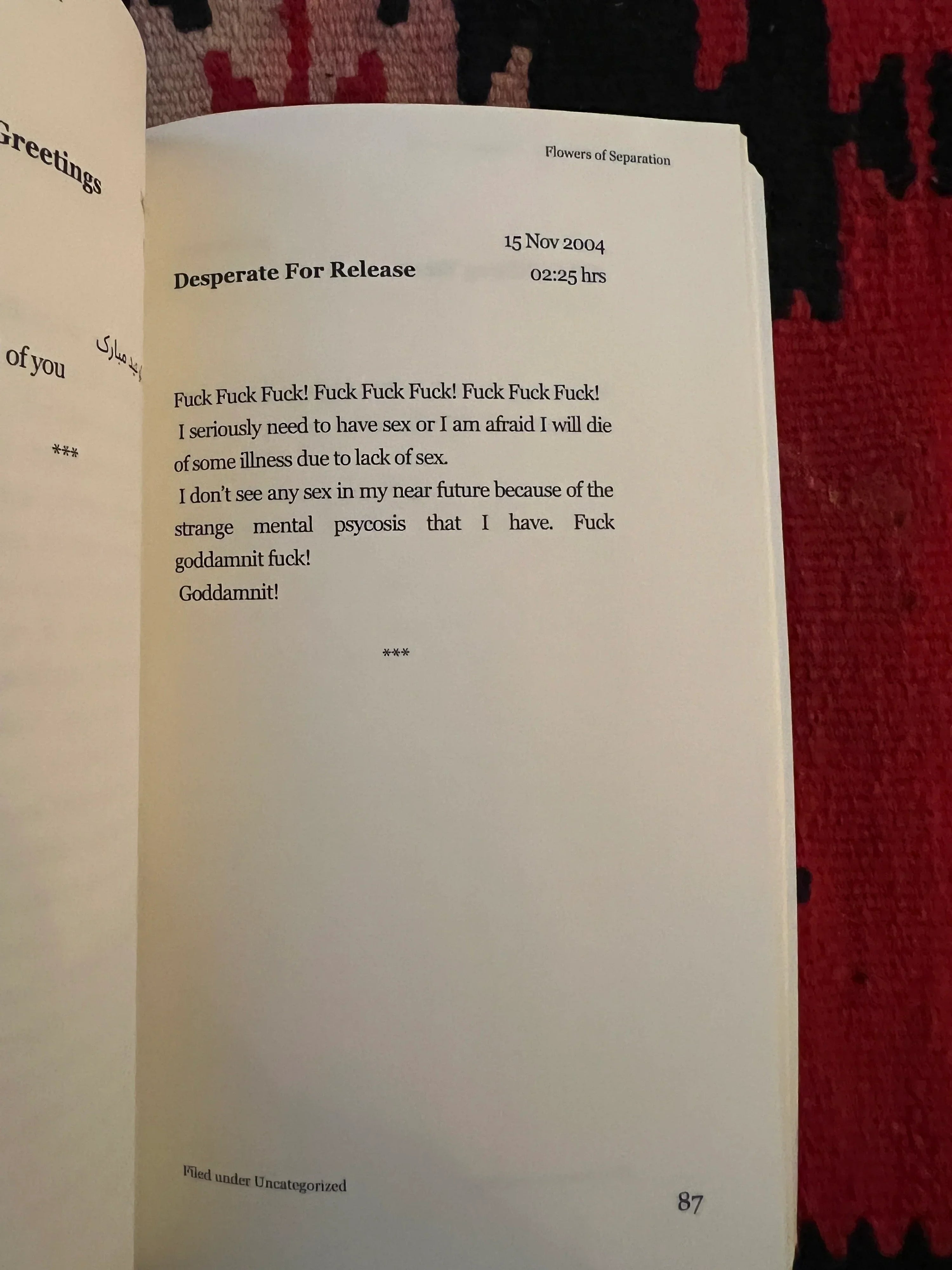 Karachi, After Midnight: VOLUME 2 — PART III: FLOWERS OF SEPARATION