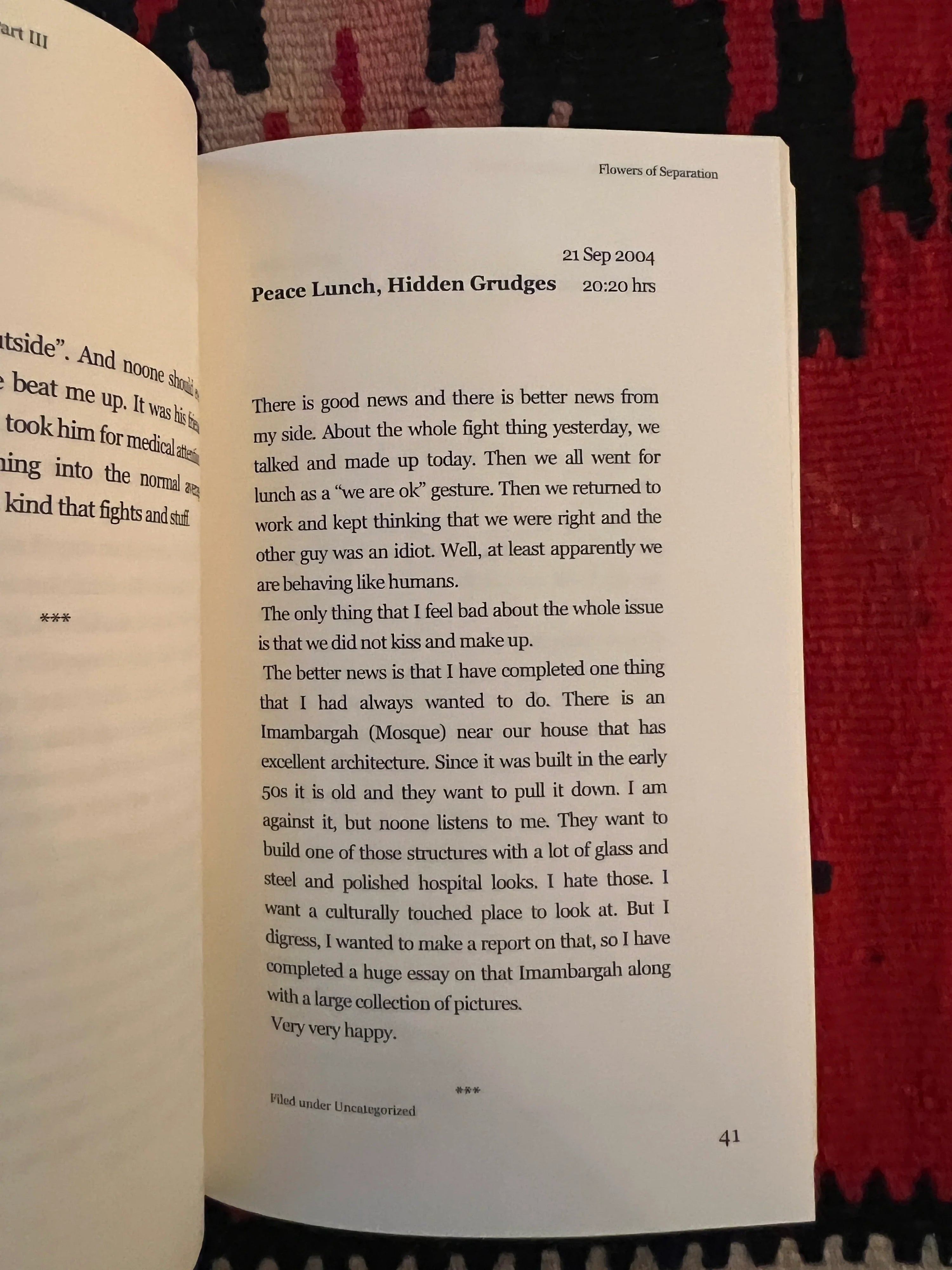 Karachi, After Midnight: VOLUME 2 — PART III: FLOWERS OF SEPARATION