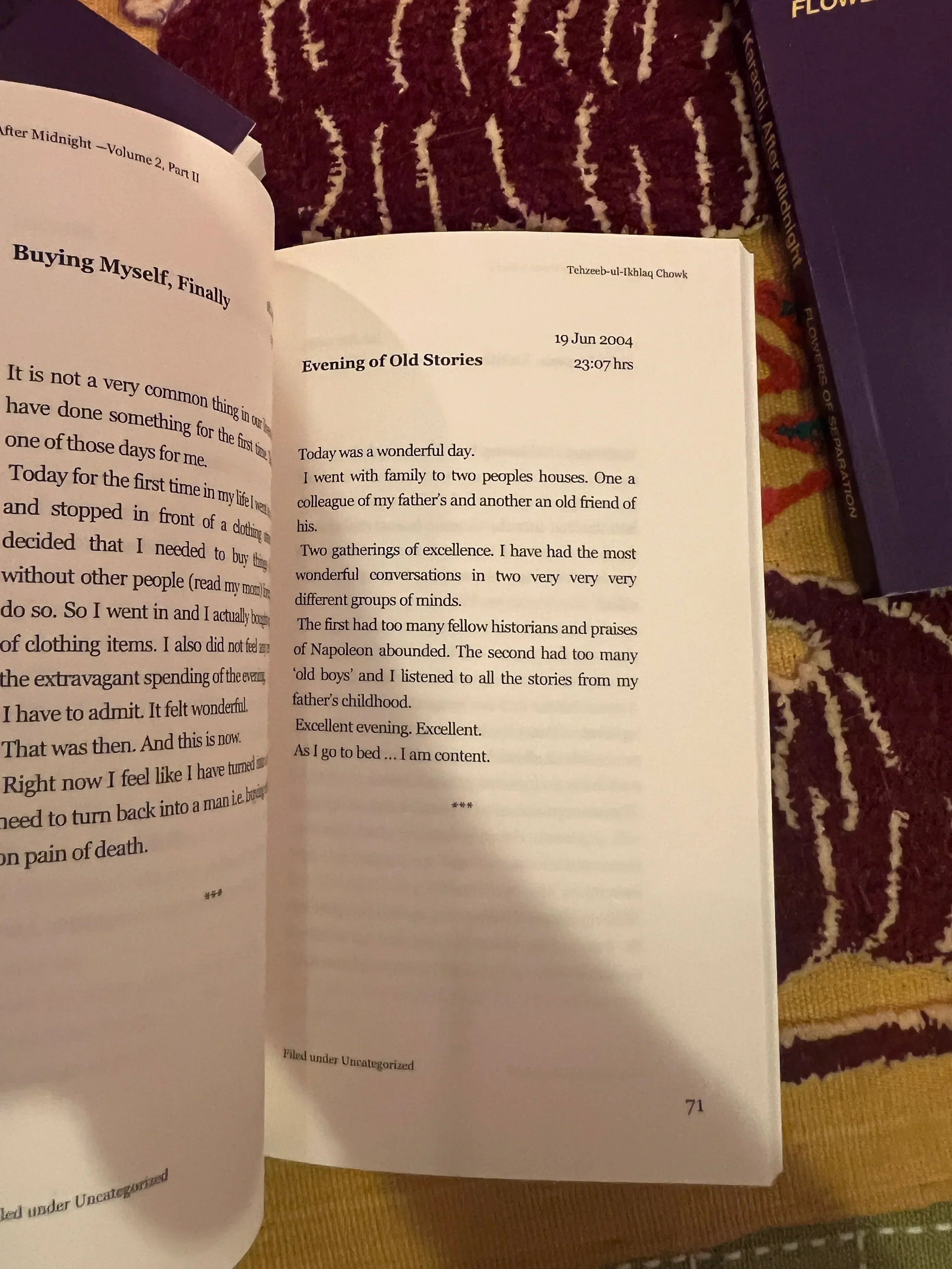 Karachi, After Midnight: VOLUME 2 — PART II: TEHZEEB-UL-IKHLAQ CHOWK