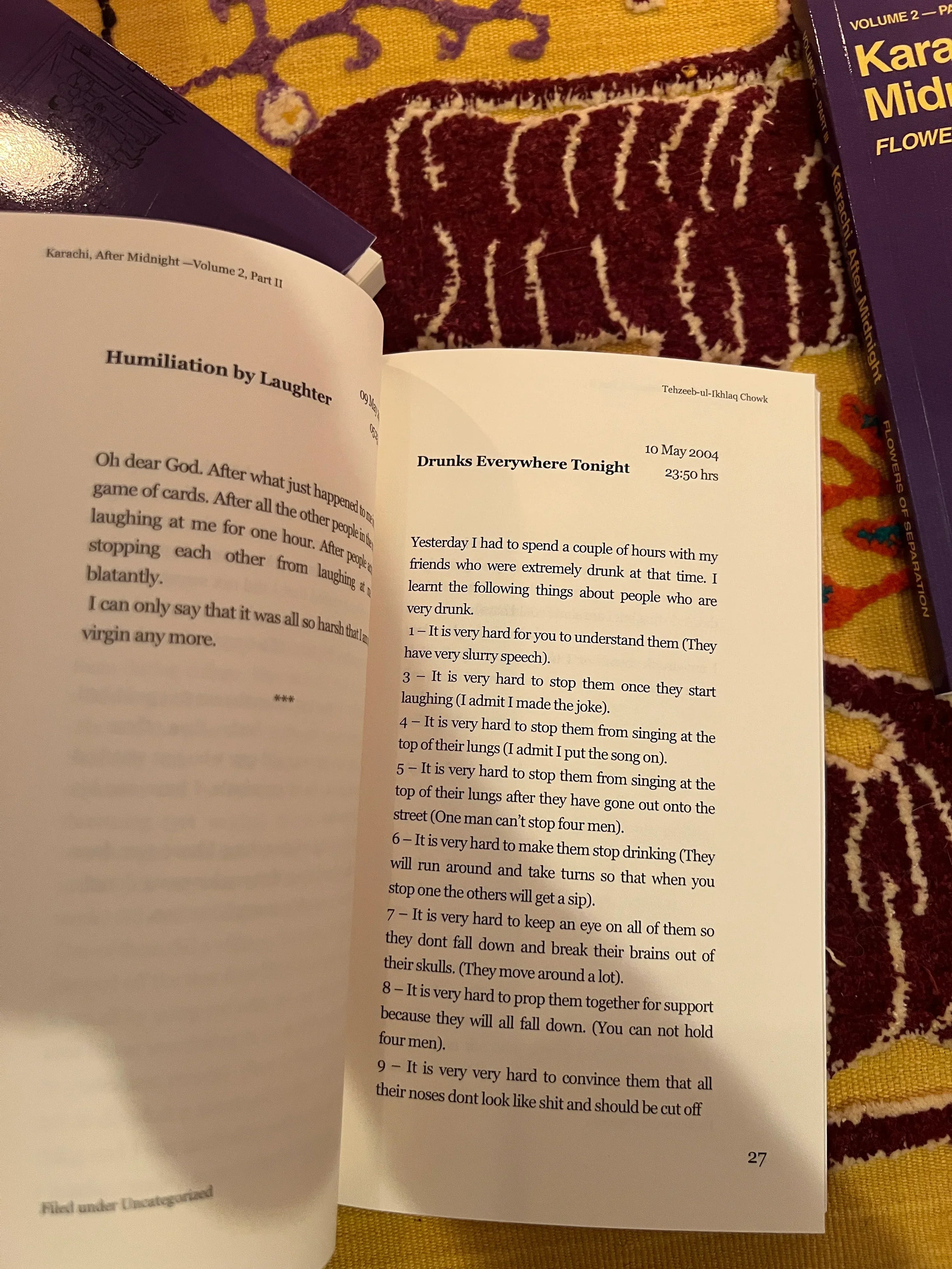 Karachi, After Midnight: VOLUME 2 — PART II: TEHZEEB-UL-IKHLAQ CHOWK