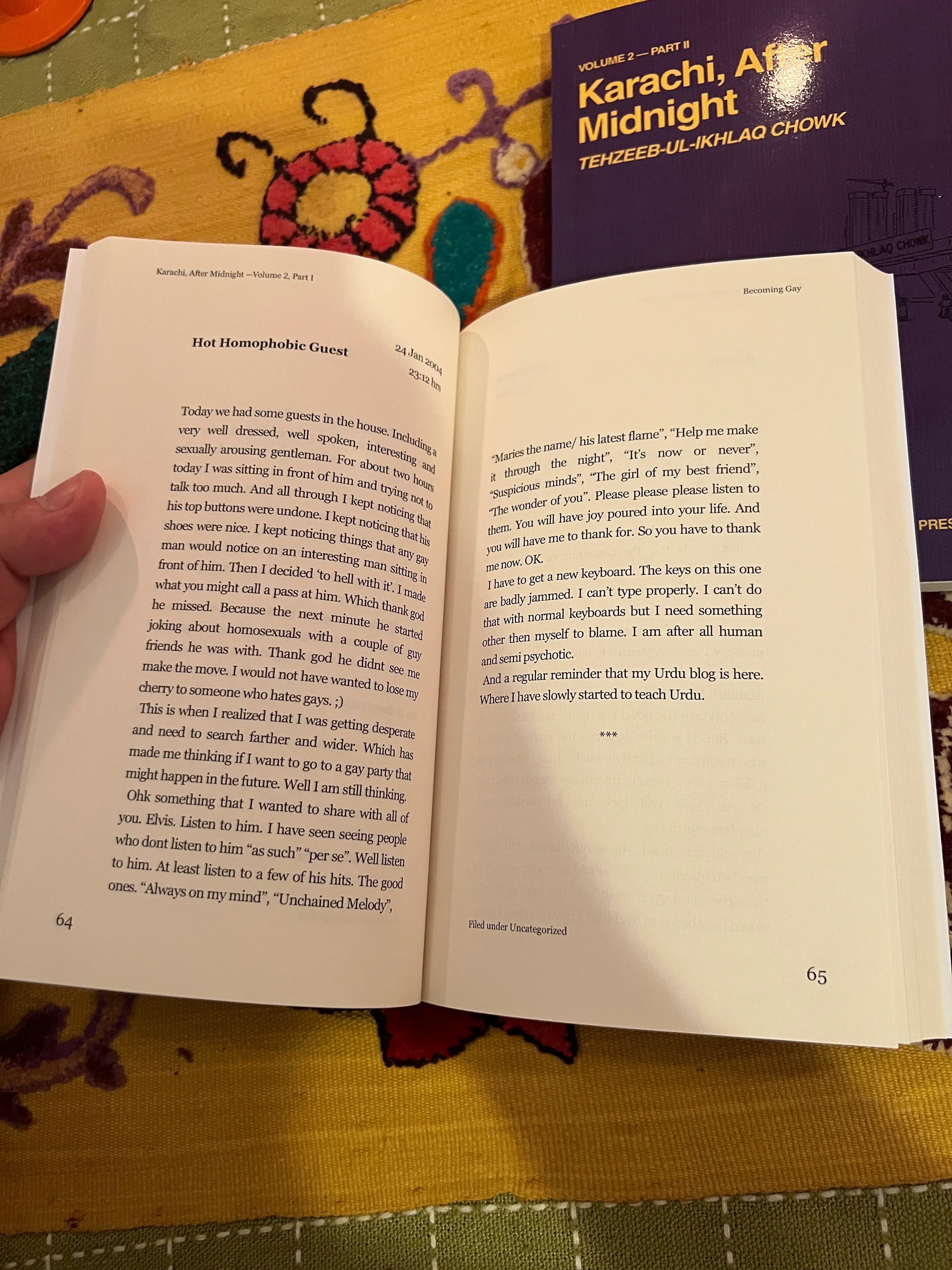 Karachi, After Midnight: VOLUME 2 — PART I: BECOMING GAY