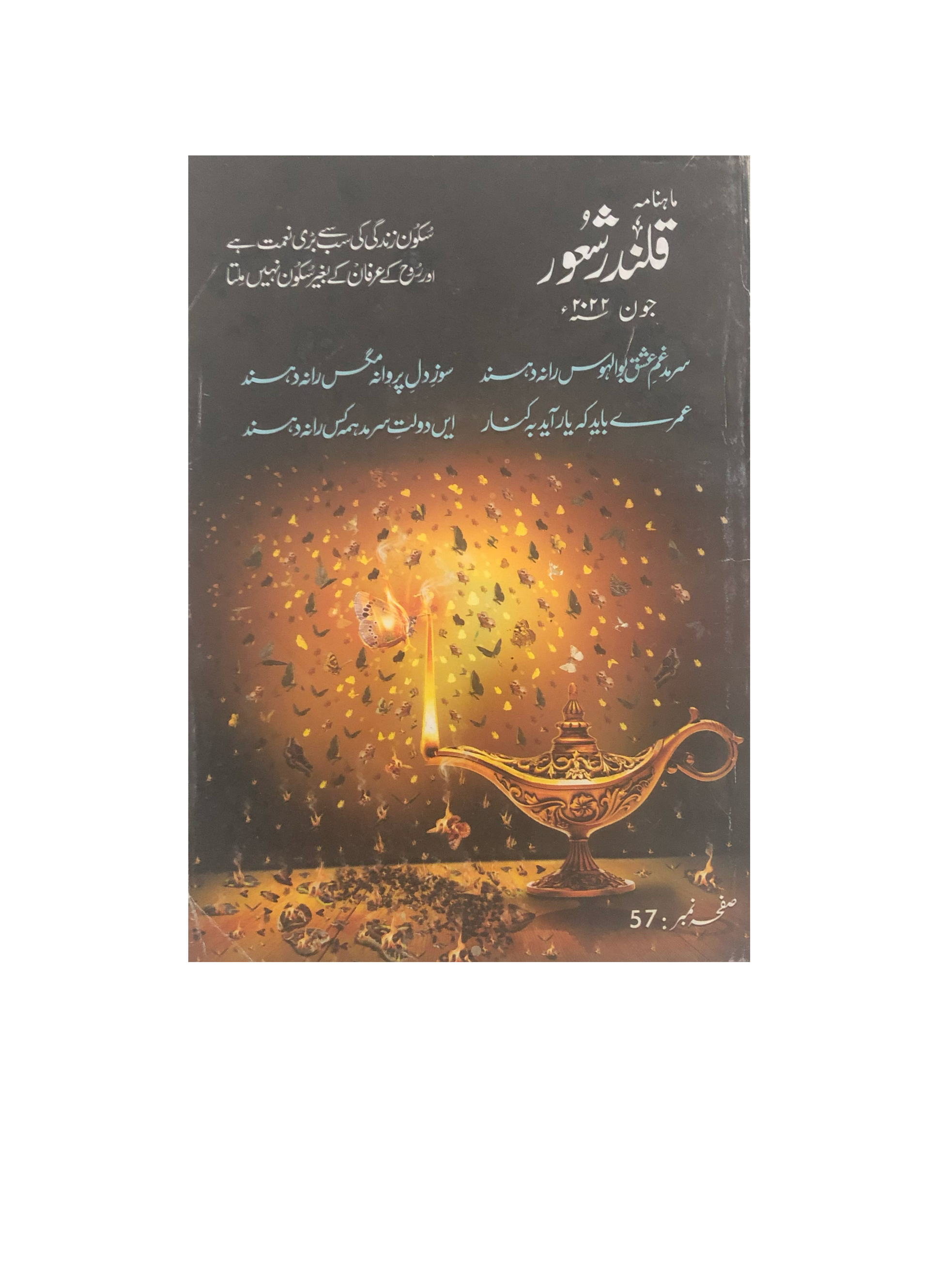 94 Issues of Monthly Qalandar Shaoor, Karachi (2013-2024, Urdu)