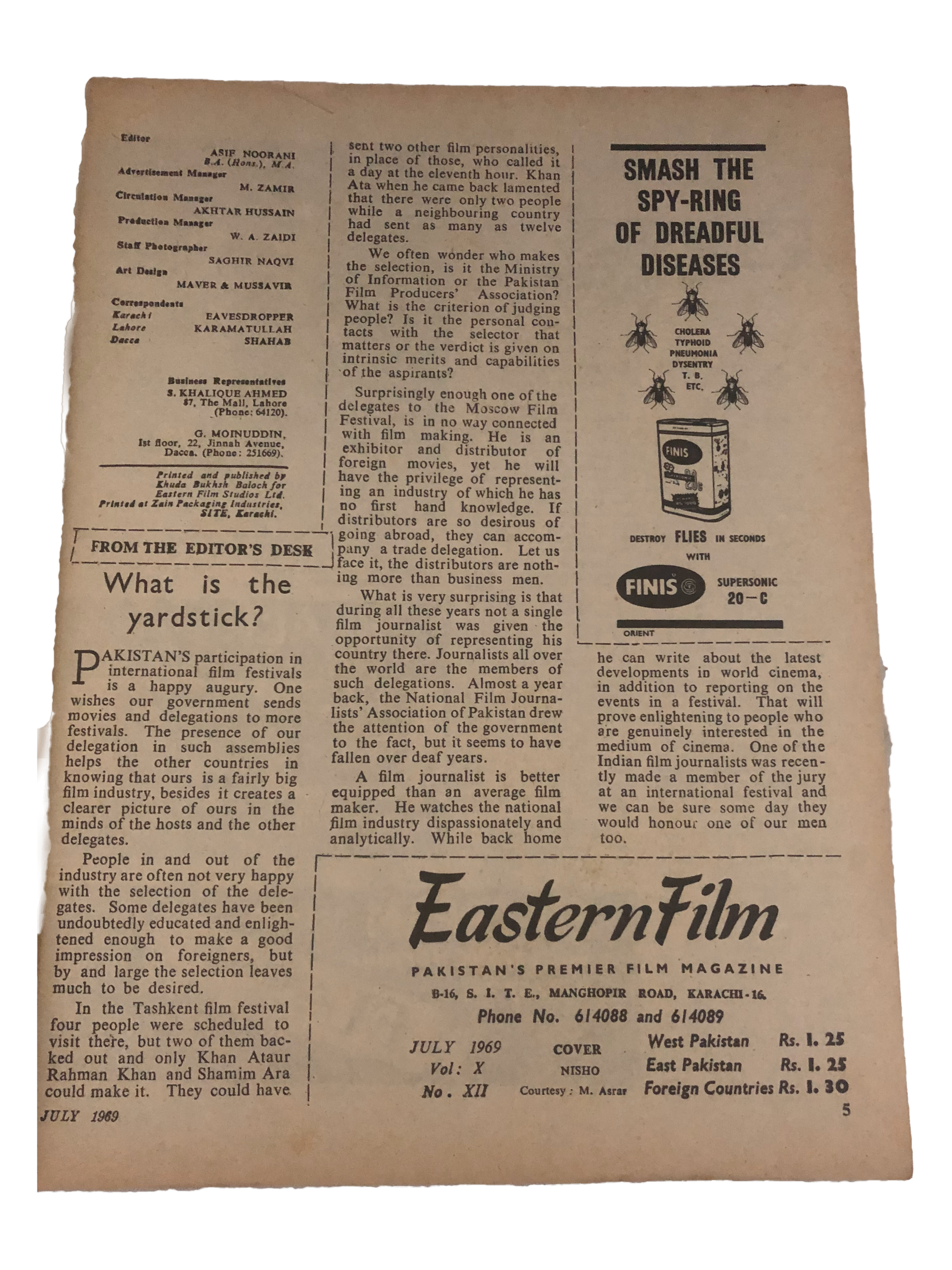 23 Issues of Eastern Film Magazine (1961-1972, Pakistan)