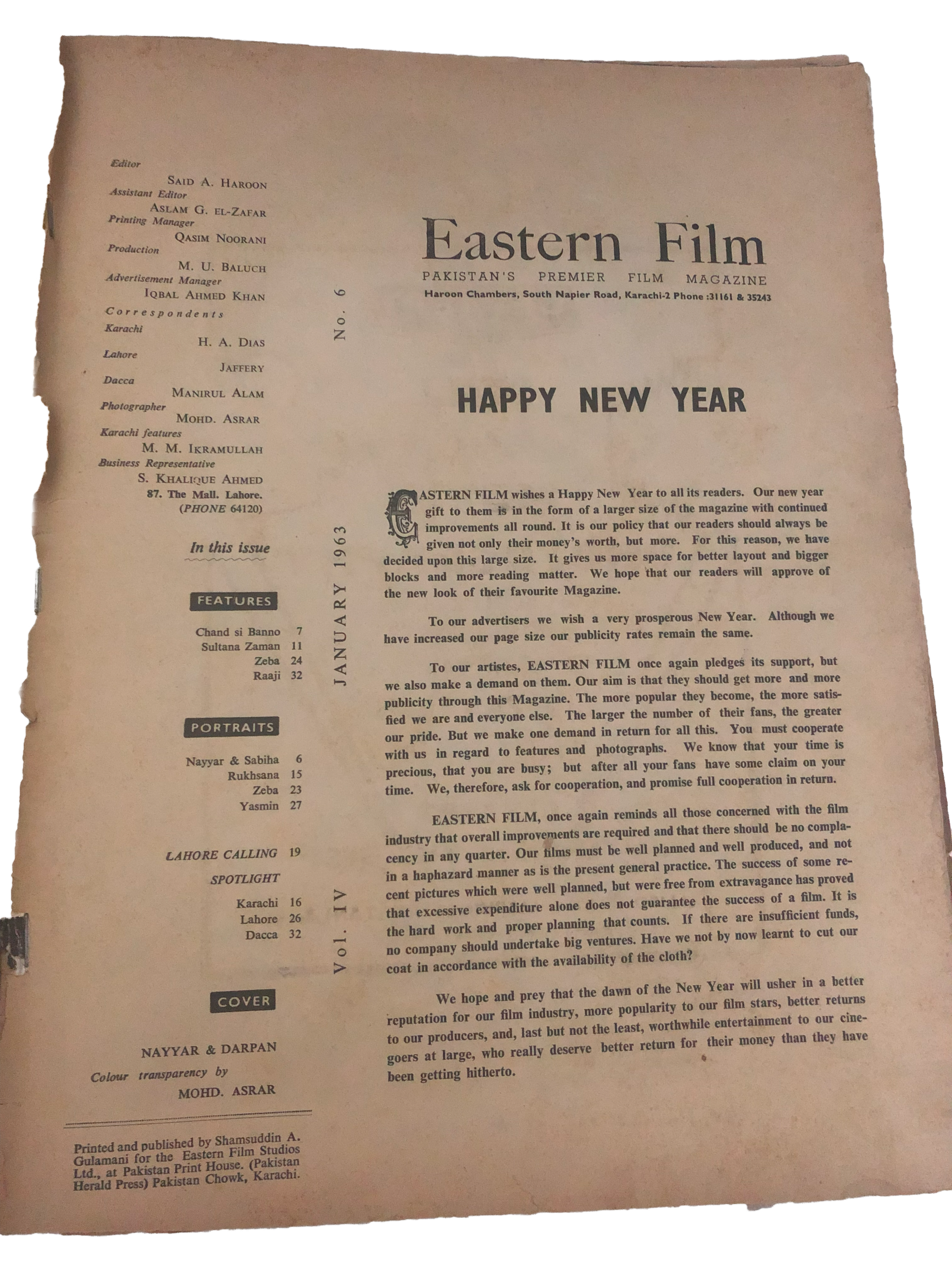 23 Issues of Eastern Film Magazine (1961-1972, Pakistan)