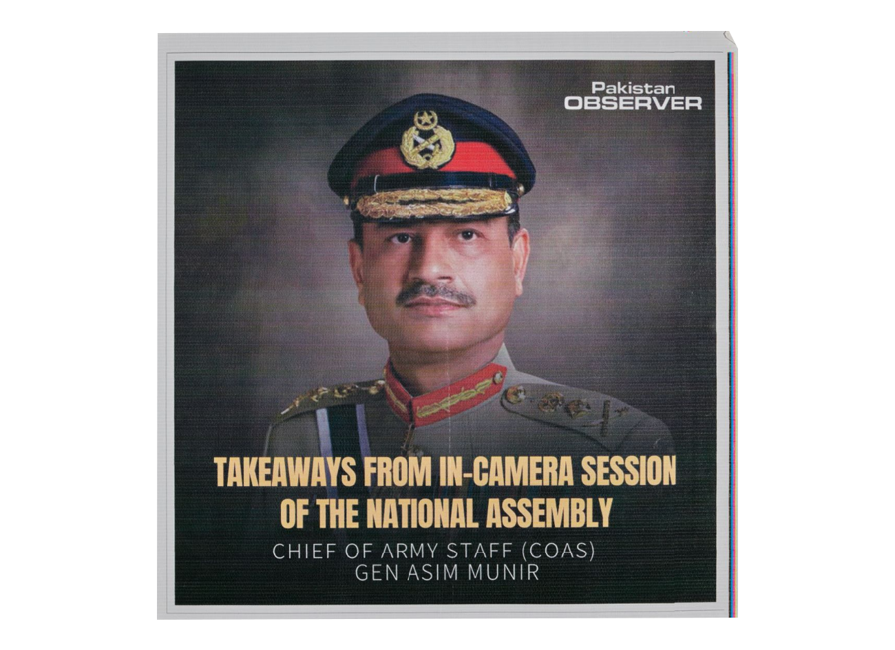 Original Gen. Asim Munir Pakistani Military Sign
