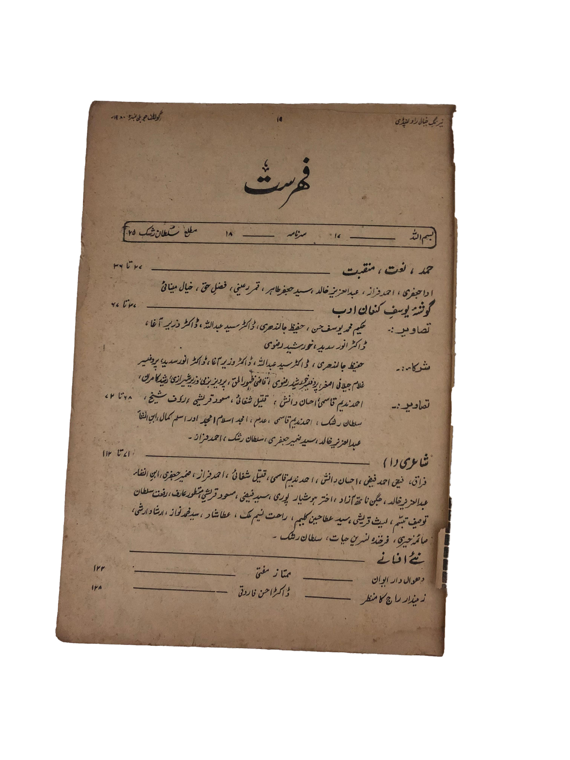 1967-1983 Narang-i-Khial (Urdu) | 4 Issues