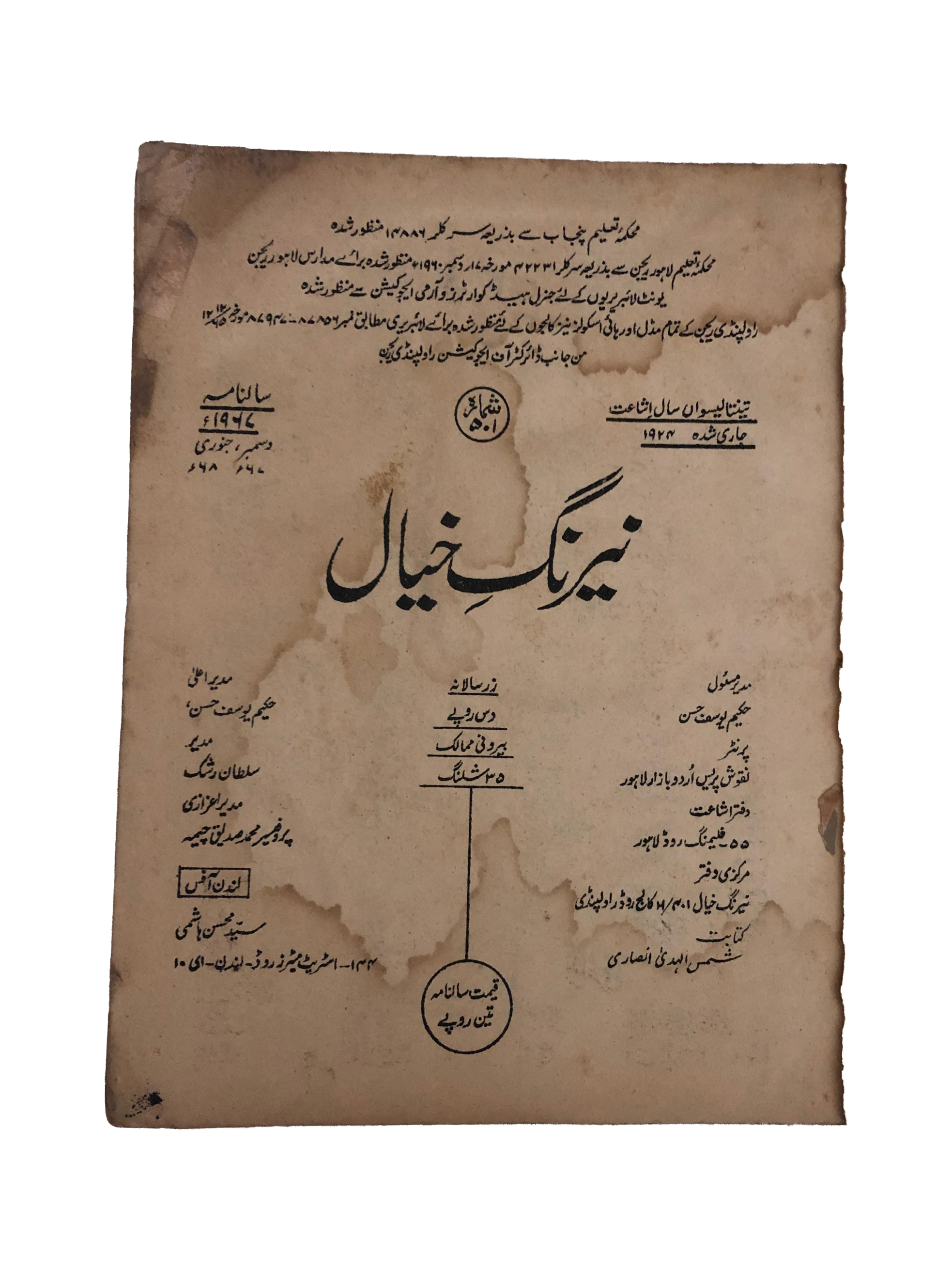 1967-1983 Narang-i-Khial (Urdu) | 4 Issues