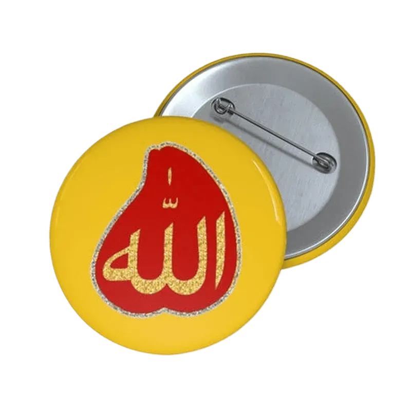 Allah in Blood Drop Pin Button - KHAJISTAN™