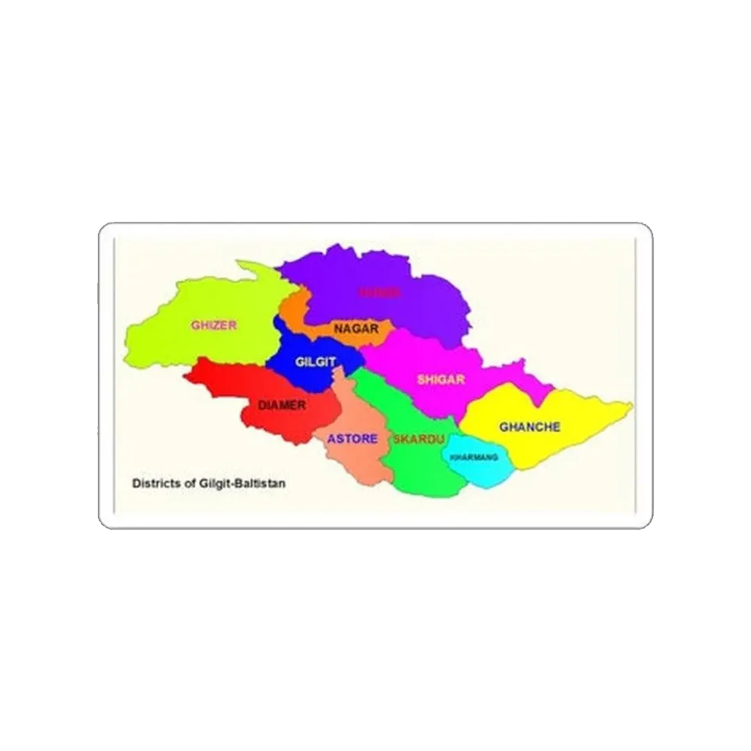 Districts of Gilgit-Baltistan Sticker - KHAJISTAN™