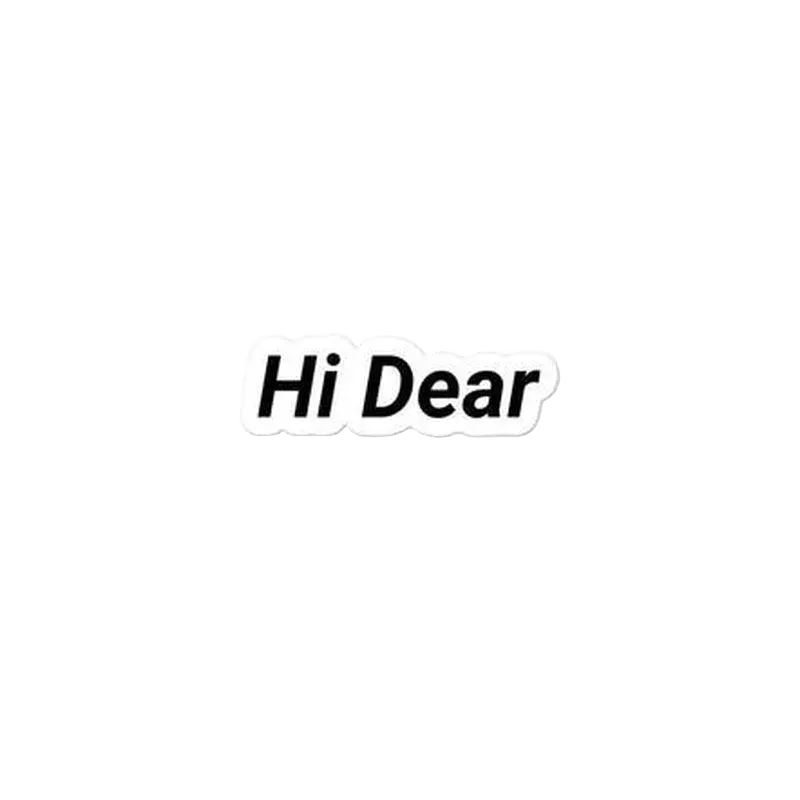 Hi Dear Sticker