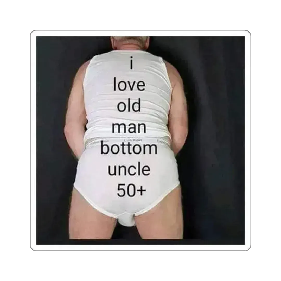 I Love Old Man Bottom Uncle 50+ Sticker - KHAJISTAN™