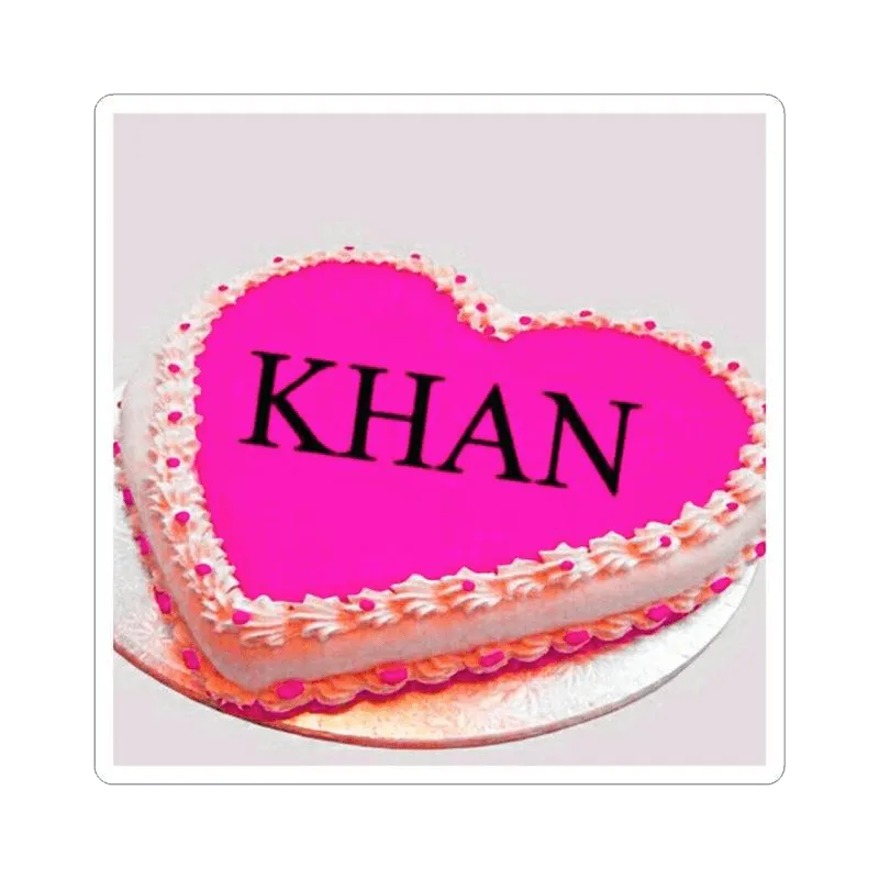 Khan on Fresh Cream Cake Sticker - KHAJISTAN™