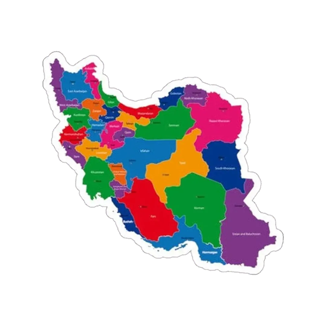 Map of Modern Day Iran Sticker - KHAJISTAN™