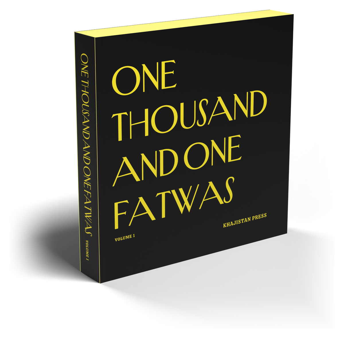 One Thousand and One Fatwas, Volume 1, Khajistan Press: matte paperback mock-up