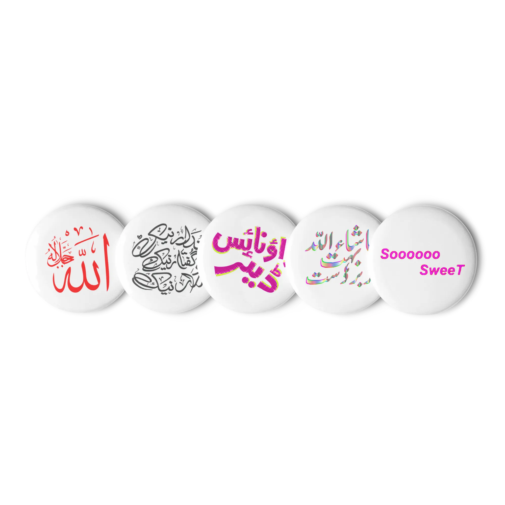 5 Farsi/Urdu Pin Buttons - KHAJISTAN™