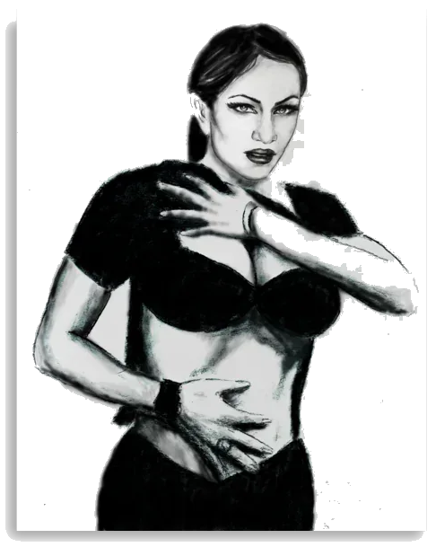 Stage Dancer Saima Khan — artwork on transparent background
