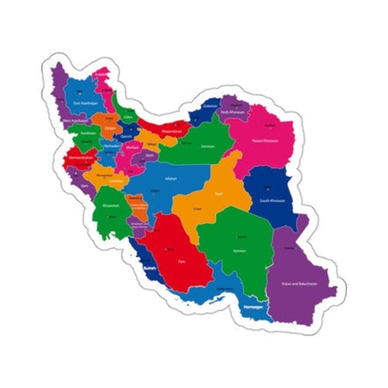 Map of Modern Day Iran Sticker KHAJISTAN